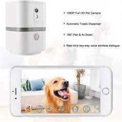 SKYMEE Petalk AI II: Caméra Connectée avec Distributeur de Friandises - Restez Connecté à Votre Chien!
