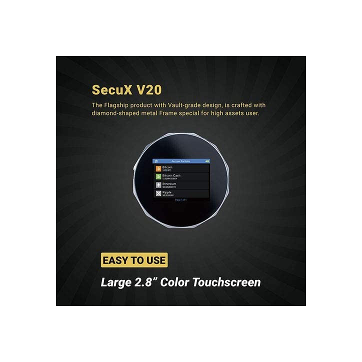 SecuX V20: Portefeuille Crypto Hardware Sécurisé - Protection Ultime pour vos Actifs Numériques SecuX V20: Portefeuille Crypto Hardware Sécurisé - Protection Ultime pour vos Actifs Numériques