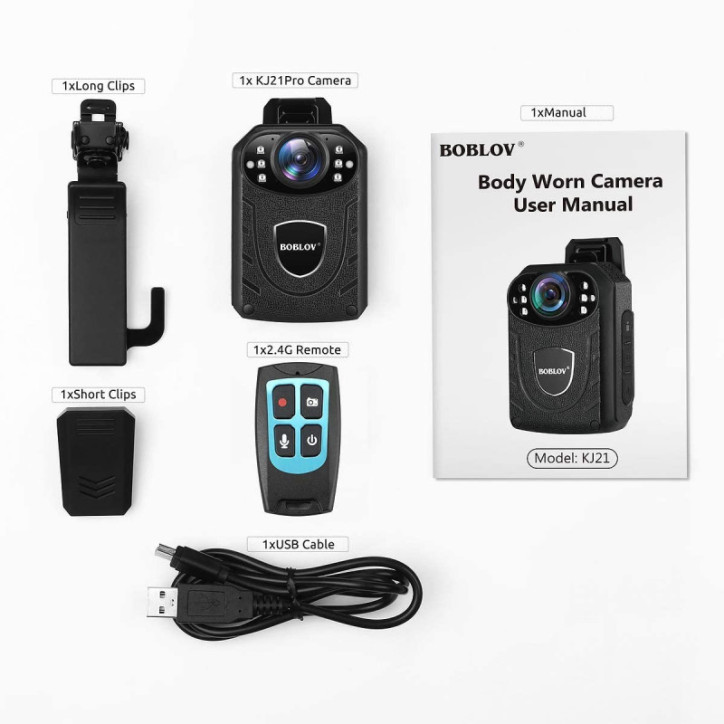 BOBLOV KJ21 Body Camera: 1296P HD, 10-Hour Battery, Night Vision - Your Personal Security Solution BOBLOV KJ21 Body Camera: 1296P HD, 10-Hour Battery, Night Vision - Your Personal Security Solution