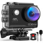 COOAU 4K Action Camera: Capture Your Adventures in Stunning Detail! Waterproof, Stabilized, with External Mic