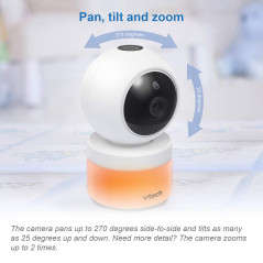 VTech VM5463-2 : Moniteur Bébé Vidéo 5 avec Projection Étoilée et Berceuses - Veille sur le Sommeil de Bébé!