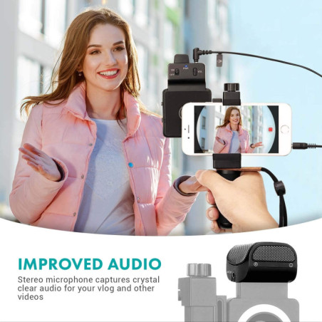 Kit Vidéo Smartphone Movo SmartCine: Micro, Lumière LED & Objectifs - Créez des Vlogs Pro!