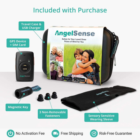 AngelSense Gardien GPS: Sécurité et Tranquillité dEsprit pour les Ainés et Personnes Atteintes de Démence