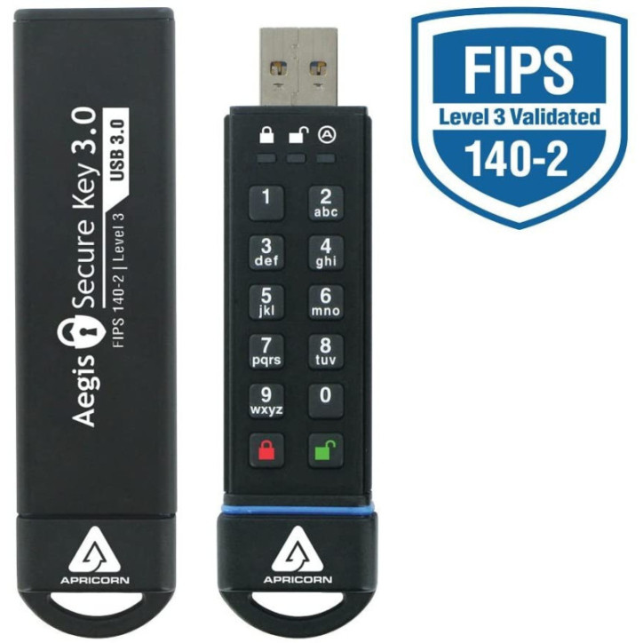 Apricorn Aegis Secure Key 3: Clé USB 120Go Cryptée - Sécurité Maximale de Vos Données! Apricorn Aegis Secure Key 3: Clé USB 120Go Cryptée - Sécurité Maximale de Vos Données!