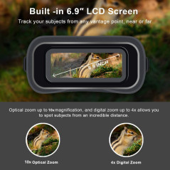 REXING Night Vision Binoculars: See in Total Darkness! 10X Optical Zoom, IR Tech