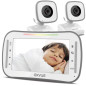 Axvue A242 Baby Monitor with Two Cameras: See & Hear Your Baby, Day or Night!