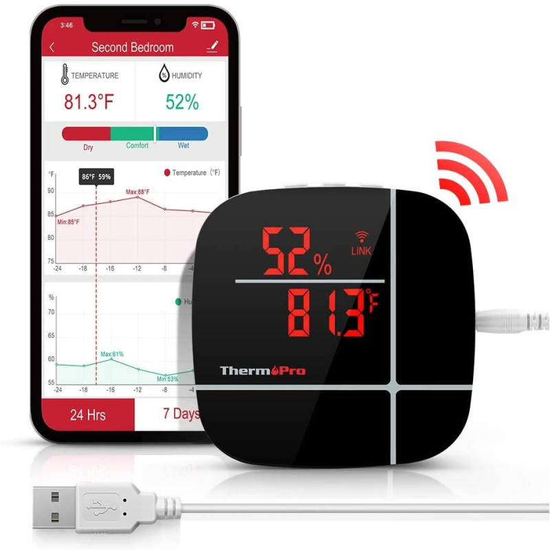 ThermoPro TP90, temperature and humidity