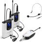 Alvoxcon TG220S Dual Wireless Lapel Mic: Crystal Clear Audio, 100ft Range - Perfect for Vlogging & Presentations! Alvoxcon TG220S Dual Wireless Lapel Mic: Crystal Clear Audio, 100ft Range - Perfect for Vlogging & Presentations!
