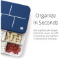 EllieGrid Smart Pill Organizer: Never Miss a Dose! App Alerts & 7-Day Storage
