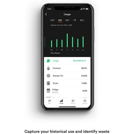 Sense Energy Monitor: Suivez Votre Consommation, Économisez Gros! Contrôle en Temps Réel sur iOS, Android & Alexa