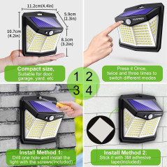 Claoner Solar Lights, l'éclairage à détecteur de mouvements