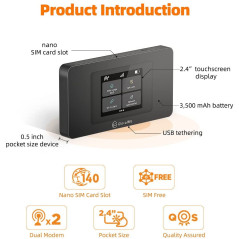 GlocalMe DuoTurbo : Votre WiFi Mobile 4G LTE Ultra-Rapide, Partout dans le Monde!