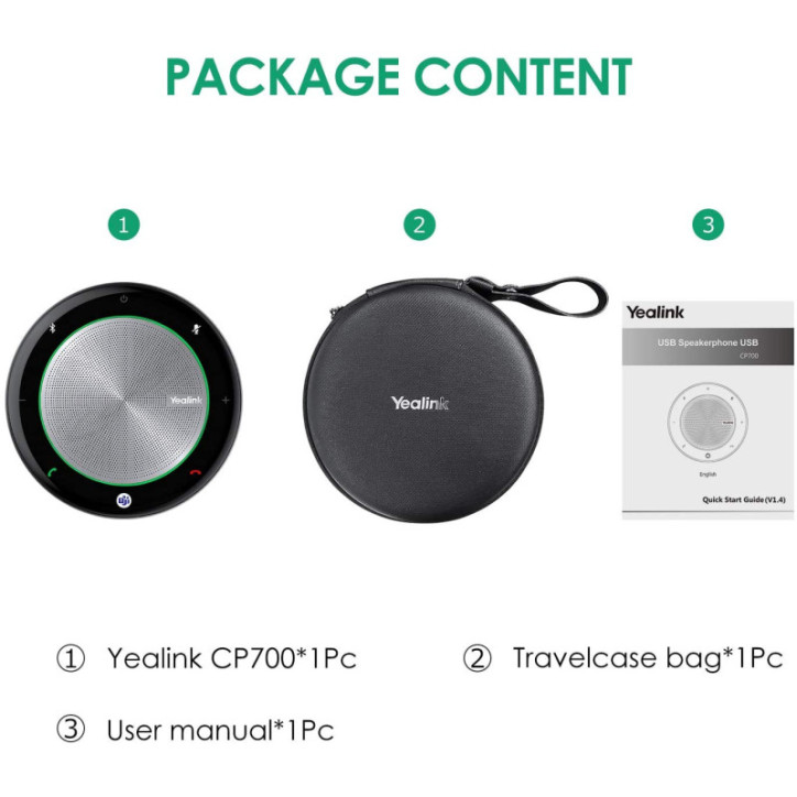 Yealink CP700: Haut-Parleur Bluetooth Portable Certifié Teams - Son Impeccable Partout!