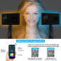 Weeylite RB9 RGB: Éclairage Vidéo LED Pro, 2500K-8500K, Contrôle App, Autonomie 2H, Kit Complet! Weeylite RB9 RGB: Éclairage Vidéo LED Pro, 2500K-8500K, Contrôle App, Autonomie 2H, Kit Complet!