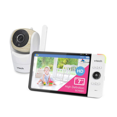 VTech VM919HD : Moniteur Bébé Vidéo HD 7 avec Vue Panoramique, Lullabies & Longue Portée – La Tranquillité dEsprit!