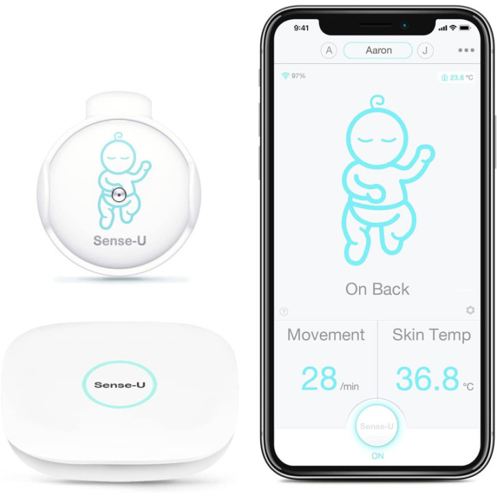Sense-U Baby Monitor 3: Breathing, Position & Temp - Peace of Mind for New Parents