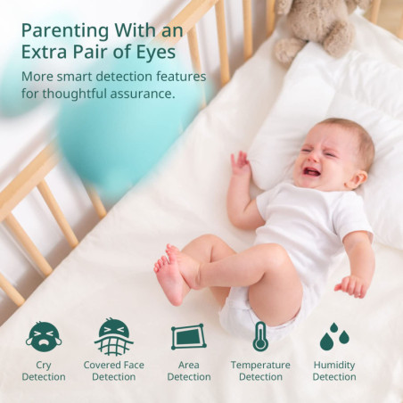 Pixsee Smart Baby Monitor: AI Safety, HD Video, & Sleep Insights - Peace of Mind for Parents!