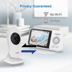 VTech VM819 Video Baby Monitor with 19Hour Battery Life 1000ft Long Range Auto Night Vision 2.8” Screen 2Way Audio Talk