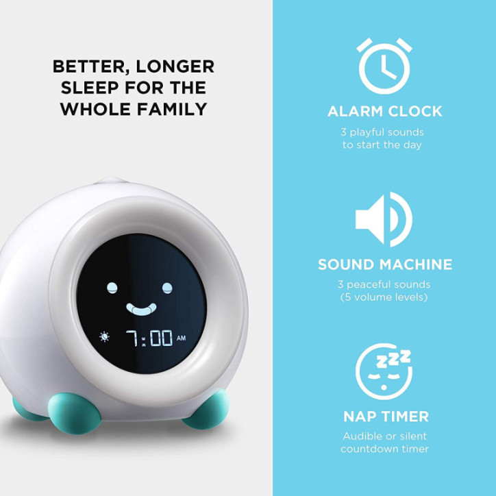 Mella Sleep Trainer: Kids Alarm Clock, Sound Machine, & Night Light - Get More Sleep!