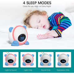 Windflyer OK to Wake Clock for Kids, Sleep Training Clock with Night Light and Sound Machine, Kids Alarm Clock for Bedrooms,