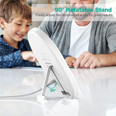 Light Therapy Lamp, UV-Free 10000 Lux Therapy Light, Touch Control with 3 Adjustable Brightness Levels and 4 Timer Function,