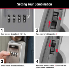 Master Lock 5420D Set Your Own Combination Portable Lock Box with Adjustable Shackle, 6 Key Capacity