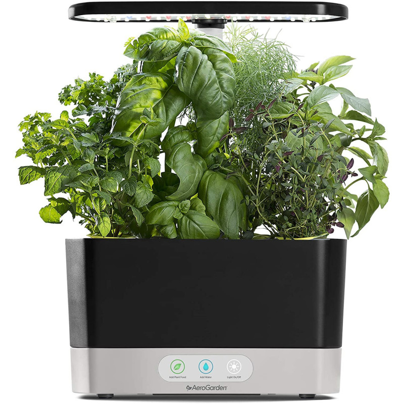 AeroGarden Harvest - Indoor Garden with LED Grow Light, Black