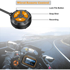 ZOMFOM Dash Cam Waterproof Recording Camera for Motorcycle, 3'' LCD Front and Rear FHD 1080P Waterproof Lens Wide Angle 150°