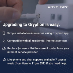 Gryphon AX Advanced Security and Parental Control Tri-Band Mesh WiFi 6 System, 3000 sqft Coverage per Mesh Router WiFi 6,