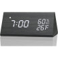JALL Wooden Digital Alarm Clock: Stylish Design with Temperature & Humidity Display JALL Wooden Digital Alarm Clock: Stylish Design with Temperature & Humidity Display