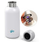 Glo UV-C Self-Cleaning Water Bottle: Pure Water Anywhere! Stainless Steel, Keeps Water Cold 24h Glo UV-C Self-Cleaning Water Bottle: Pure Water Anywhere! Stainless Steel, Keeps Water Cold 24h