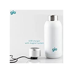 Glo - Water Purifying Bottle | Eliminates Bad Odor and Taste Without Cleaning | Stainless Steel BPA Free 400ml | Keeps Water Hot