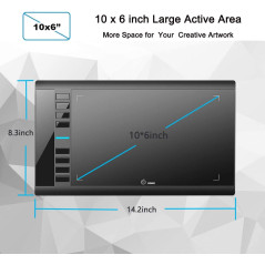 Tablette Graphique UGEE M708 V3: Libérez Votre Créativité! Grand Format, 8192 Niveaux de Pression