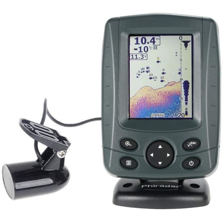 Phiradar FF688C: Find Fish Faster! Dual Sonar, Sunlight Readable LCD - Perfect for Kayak & Boat Fishing Phiradar FF688C: Find Fish Faster! Dual Sonar, Sunlight Readable LCD - Perfect for Kayak & Boat Fishing
