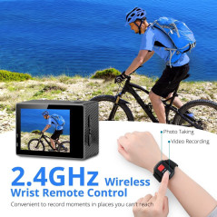 Dragon Touch 4K Action Camera 16MP Vision 3 Ultra HD Underwater 100FT Waterproof Action Camera 170° Wide Angle 4X Zoom Sports
