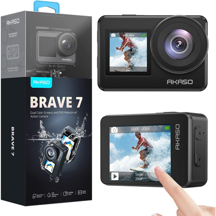AKASO Brave 7 LE: 4K Waterproof Action Camera with Dual Screen & Remote - Capture Your Adventures! AKASO Brave 7 LE: 4K Waterproof Action Camera with Dual Screen & Remote - Capture Your Adventures!