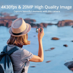 AKASO Brave 7 4K30FPS 20MP WiFi Action Camera with Touch Screen IPX8 33FT Waterproof Camera EIS 2.0 Zoom Support External Mic