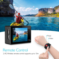 AKASO EK7000 4K30FPS Action Camera Ultra HD Underwater Camera 170 Degree Wide Angle 98FT Waterproof Camera Silver