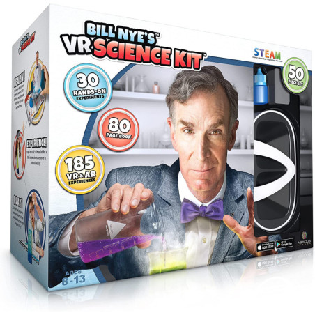 Abacus Brands Bill Nye's VR Science Kit - Virtual Reality Kids Science Kit, Book and Interactive STEM Learning Activity Set