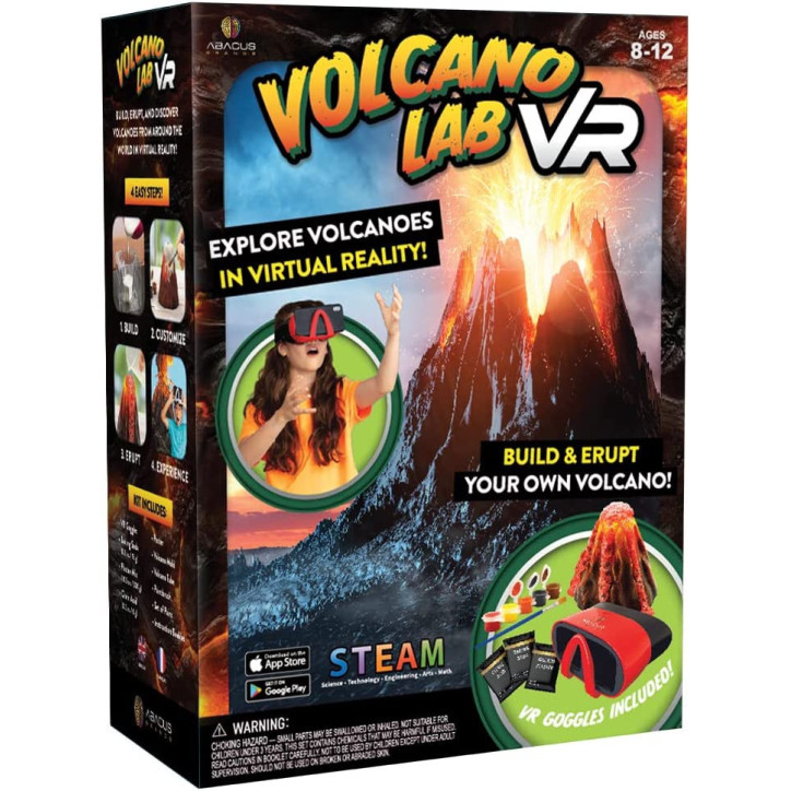Volcano Lab VR Kit: Build, Erupt & Explore in Virtual Reality! STEM Learning for Kids