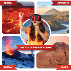 Abacus Brands Volcano Lab VR - Build and Erupt Your Own Volcano - Virtual Reality Kids Science Kit, Book and Interactive STEM