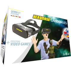Heromask Virtual Reality Headset for Children + Video Games to Learn Spanish Italian etc [Language Learning] Stem Toys. Kids