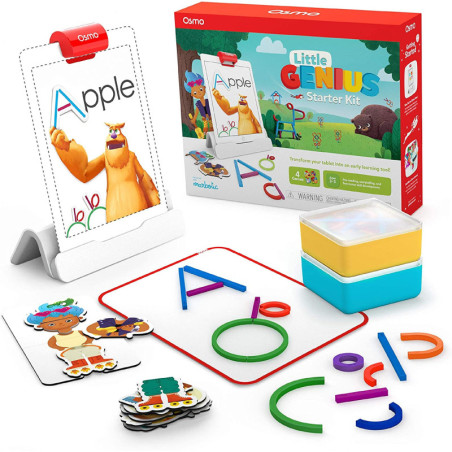 Osmo - Little Genius Starter Kit for Fire Tablet-4 Educational Learning Games-Preschool Ages 3-5-Phonics, Problem Solving &