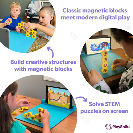 Plugo Link: Magnetic STEM Building Toy for Creative Kids Ages 4-10 - Fun & Educational!