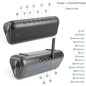 Enceinte Bluetooth Solaire Étanche : 50H dAutonomie, Basses Puissantes, Charge USB/Solaire - Idéale Outdoor! Enceinte Bluetooth Solaire Étanche : 50H dAutonomie, Basses Puissantes, Charge USB/Solaire - Idéale Outdoor!