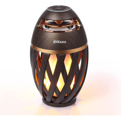 DIKAOU Led Flame Speaker, Torch Atmosphere Bluetooth Speakers&Outdoor Portable Stereo Speaker with HD Audio and Enhanced