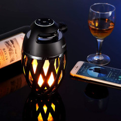DIKAOU Led Flame Speaker, Torch Atmosphere Bluetooth Speakers&Outdoor Portable Stereo Speaker with HD Audio and Enhanced