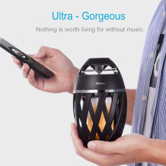 DIKAOU Led Flame Speaker, Torch Atmosphere Bluetooth Speakers&Outdoor Portable Stereo Speaker with HD Audio and Enhanced