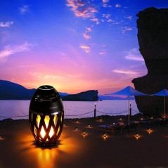 DIKAOU Led Flame Speaker, Torch Atmosphere Bluetooth Speakers&Outdoor Portable Stereo Speaker with HD Audio and Enhanced