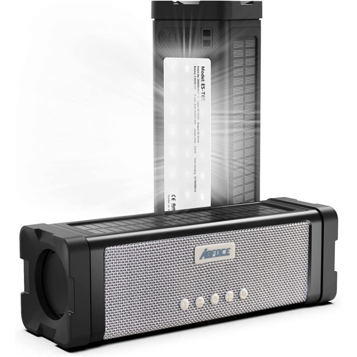 ABFOCE Solar Bluetooth Speaker: Waterproof, 20W Stereo Sound, & Power Bank - Perfect for Outdoors! ABFOCE Solar Bluetooth Speaker: Waterproof, 20W Stereo Sound, & Power Bank - Perfect for Outdoors!
